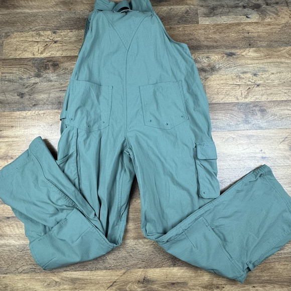 Duluth Trading Co Women's Heirloom Gardening Overalls Green Small X 31 EUC - Picture 2 of 9